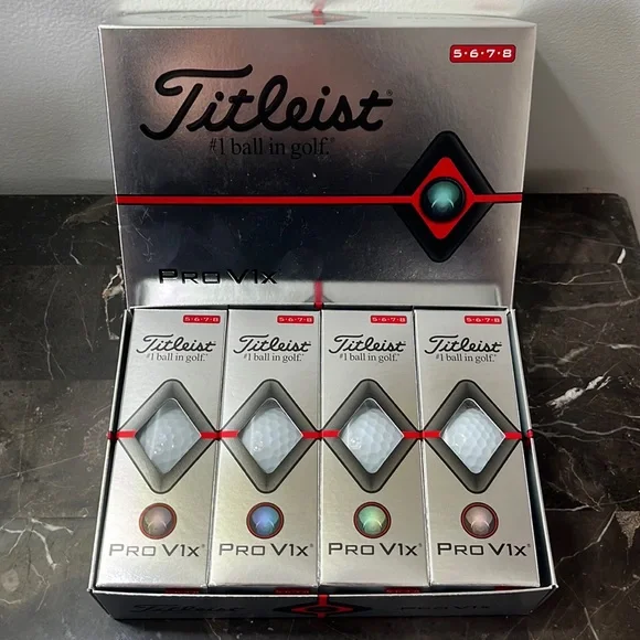 Titleist ProV1X Golf Balls, White, Playing Numbers (5-8). Three Dozens, New - Picture 2 of 5